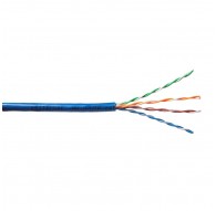 Emiter Net UTP (U/UTP) cat.5e cable, strand, 4x2x24AWG, PVC, blue