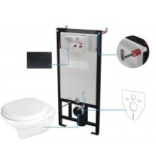 Concealed WC set 6 in 1