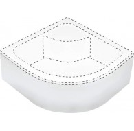Shower tray cover semicircular 80x80 cm