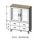 Cama display cabinet LOTTA 2D4D white + sonoma oak