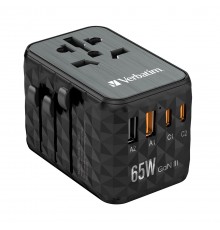 Verbatim GAN III UTA-05 2 X USB-C PD 65W & QC 4+ / 2 X USB-A
