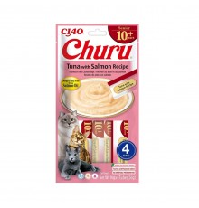 INABA Churu Senior Tuna with Salmon Recipe - cat treats - 4x14g