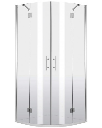 Semicircular shower enclosure 80x80 cm - quadruple glazed