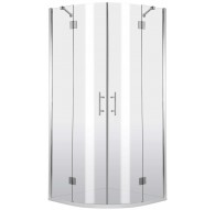 Semicircular shower enclosure 80x80 cm - quadruple glazed