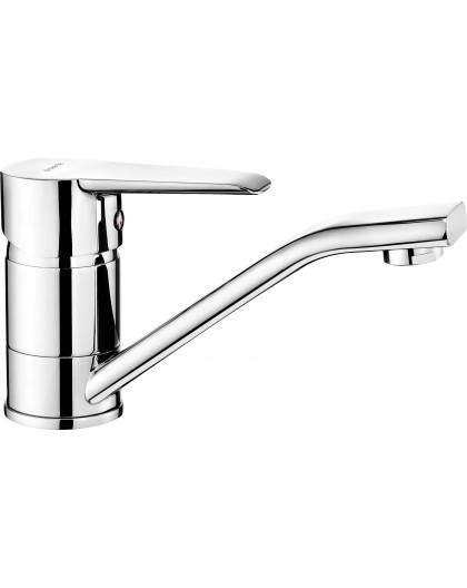 Basin mixer with swivel spout