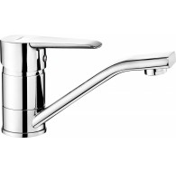 Basin mixer with swivel spout