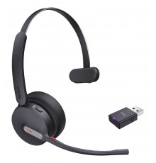 Yealink WH64 Hybrid Mono Teams Headset Wireless Head-band Office/Call center Micro-USB Bluetooth Black
