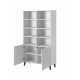 Shelving unit PAFOS 100x40x176.5 cm white matt