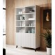 Shelving unit PAFOS 100x40x176.5 cm white matt