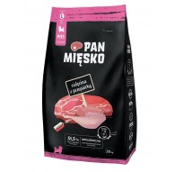 PAN MIĘSKO Veal with quail L puppy - dry dog food - 20kg