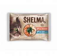 SHELMA with salmon and cod in sauce - wet cat food - 4x85g