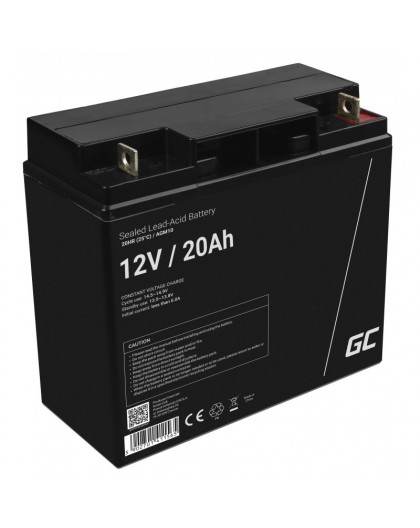 Green Cell AGM10 industrial rechargeable battery Sealed Lead Acid (VRLA) 20000 mAh 12 V