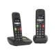 Gigaset E290A Duo Analog/DECT telephone Caller ID Black
