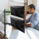 Maclean MC-967 Double Vertical Monitor Desk Mount Screen Holder max VESA 100x100, 13-27", 2x 9kg Powder Coated Tilting Rotating 
