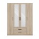 Topeshop ROMANA 160 SON bedroom wardrobe/closet 11 shelves 4 door(s) Oak