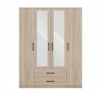 Topeshop ROMANA 160 SON bedroom wardrobe/closet 11 shelves 4 door(s) Oak