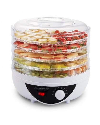 Esperanza EKD002 food dehydrator Black,Transparent,White 250 W