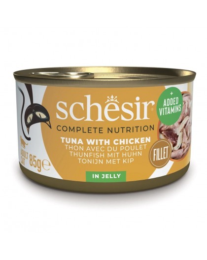 SCHESIR Tuunikala kanaželees - märg kassitoit - 85g