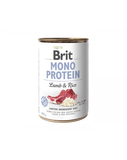 BRIT MONO PROTEIN Wet dog food Lamb with rice 400 g