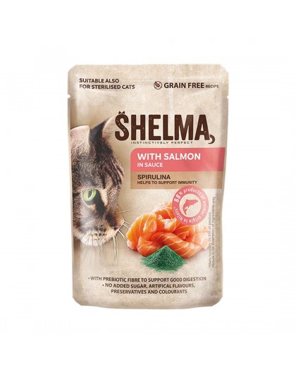 SHELMA with salmon in sauce - wet cat food - 85g