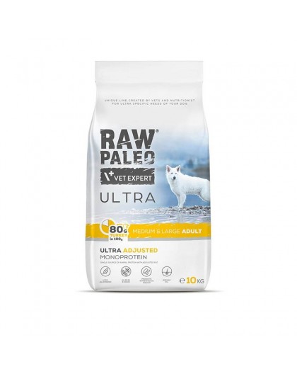 RAW PALEO Ultra Medium&Large Adult Turkey - dry dog ​​food - 10 kg
