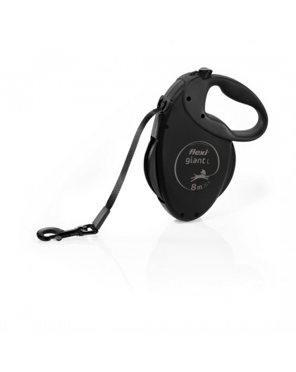 FLEXI Giant Tape Black Edition - automatic dog leash - 8 m