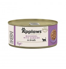 APPLAWS Mackerel with sardine in broth - wet cat food - 70g