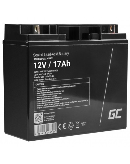Green Cell AGM51 vehicle battery Sealed Lead Acid (VRLA) 17 Ah 12 V
