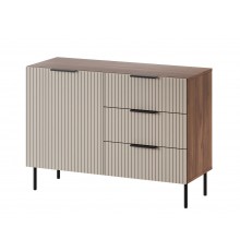 Cama Chest of drawers 2 ALMERA 104x42x75 walnut/cashmere