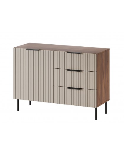 Cama Chest of drawers 2 ALMERA 104x42x75 walnut/cashmere