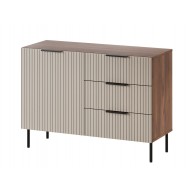 Cama Chest of drawers 2 ALMERA 104x42x75 walnut/cashmere