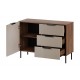 Cama Chest of drawers 2 ALMERA 104x42x75 walnut/cashmere