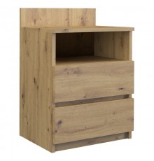 Topeshop M1 ARTISAN nightstand/bedside table 2 drawer(s) Oak