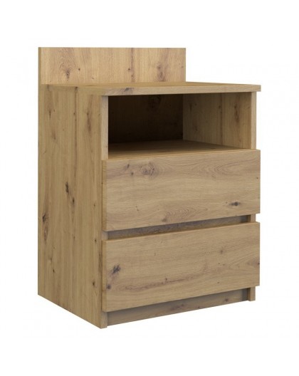 Topeshop M1 ARTISAN nightstand/bedside table 2 drawer(s) Oak