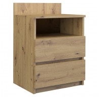 Topeshop M1 ARTISAN nightstand/bedside table 2 drawer(s) Oak