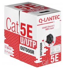 Q-LANTEC KIU5OUTS305Q networking cable 305 m Cat5e U/UTP (UTP) Black