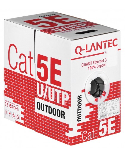 Q-LANTEC KIU5OUTS305Q networking cable 305 m Cat5e U/UTP (UTP) Black