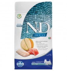 FARMINA N&D Ocean Dog Salmon, Cod, Cantaloupe, Melon Adult Mini - dry dog food - 800 g