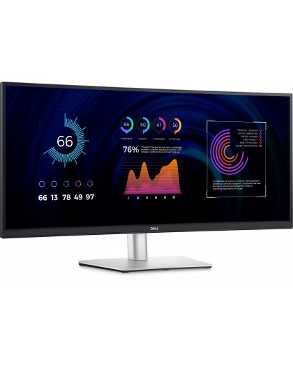 DELL P Series P3424WE computer monitor 86.7 cm (34.1") 3440 x 1440 pixels 4K Ultra HD LCD Black