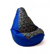 Sako bag pouffe Pear print chabber-pad L 105 x 80 cm