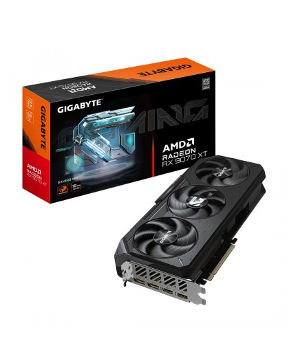GIGABYTE Radeon RX 9070 XT GAMING 16G Graphics Card - 16GB GDDR6, 256bit, PCI-E 5.0, 2970 MHz Core Clock, 2 x DisplayPort 2.1a, 