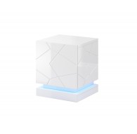 QIU bedside table 2 pcs. 46x41.5x53 cm white glossy/white glossy