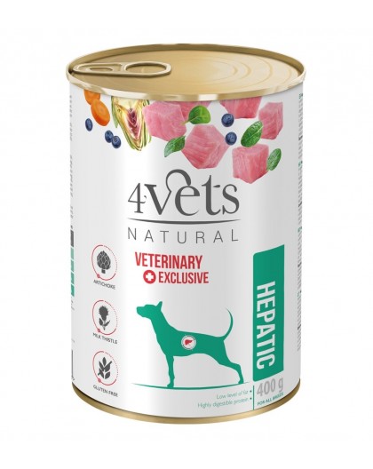 4VETS Natural Hepatic Dog - wet dog food - 400 g