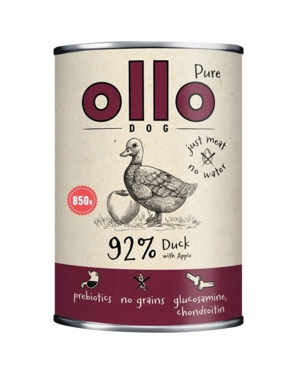 OLLO Pure Duck with apple - wet dog food - 850g