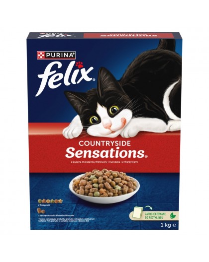 PURINA Felix Countryside Sensations - dry cat food - 1kg