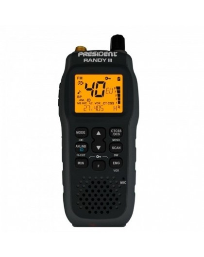 President Randy ASC AM/FM CB Portable Radio Black