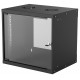 Intellinet 19" Network Cabinet - Wall Mount (Basic), 9U, 400mm Deep, Black, Flatpack, Max 50kg, Usable Depth 340mm, Glass Door, 