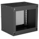 Intellinet 19" Network Cabinet - Wall Mount (Basic), 9U, 400mm Deep, Black, Flatpack, Max 50kg, Usable Depth 340mm, Glass Door, 