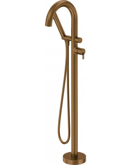 Freestanding bathtub faucet with shower set