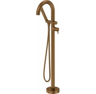 Freestanding bathtub faucet with shower set